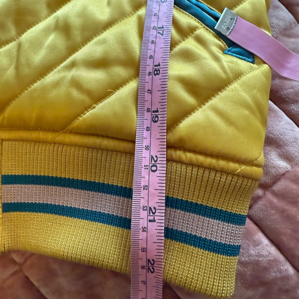 Classic Rock Couture Size Medium Yellow Quilted rising sun Women's Jacket - Picture 11 of 16